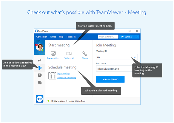 How to hold TeamViewer online meeting